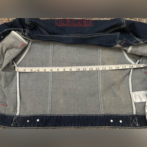 Vintage Ferrari Dark Denim Jacket with Red Accents - Picture 15 of 16